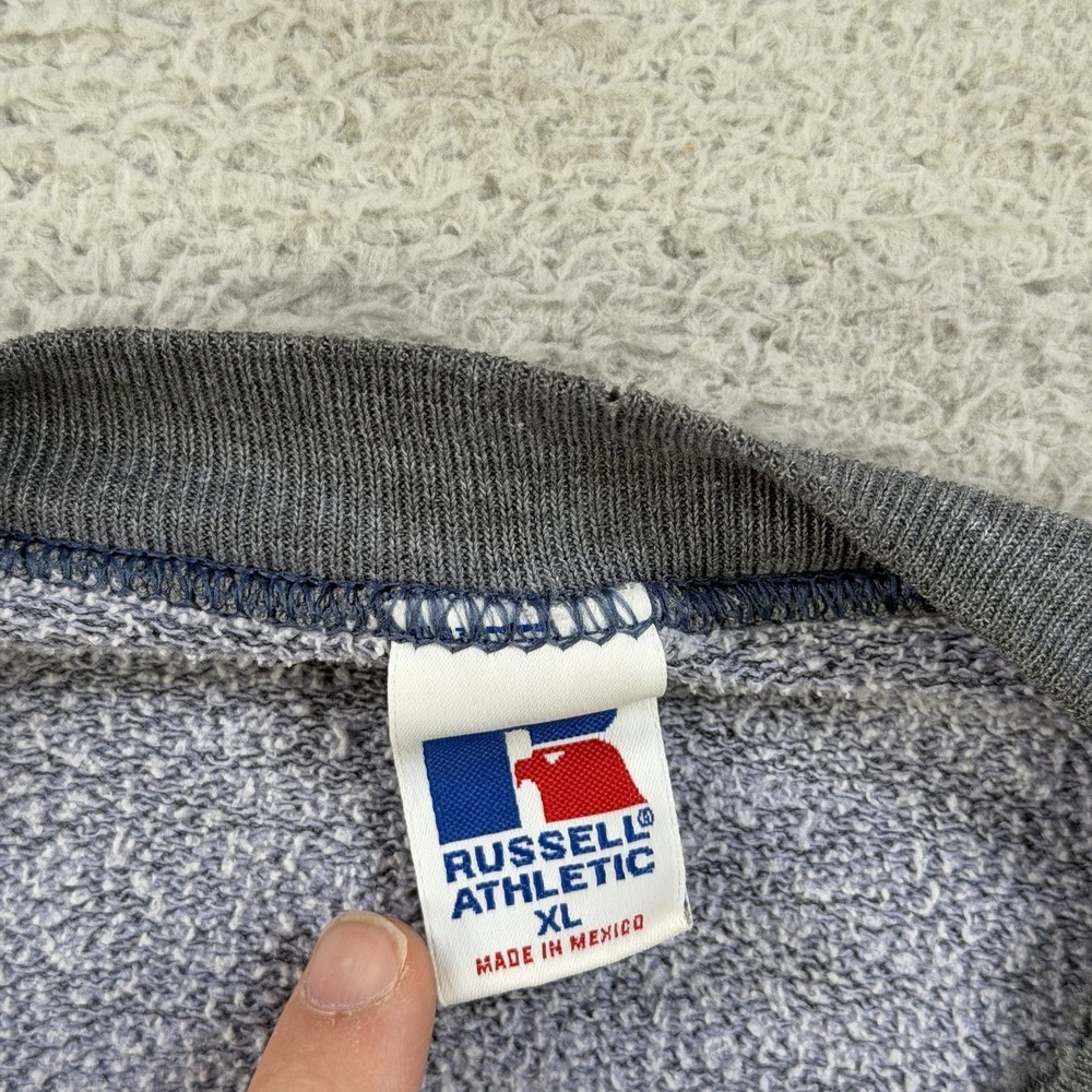 Vintage Russell Athletic Sweatshirt Men XL Grey Fleece 90s Y2K Pullover Crewneck - Picture 3 of 8